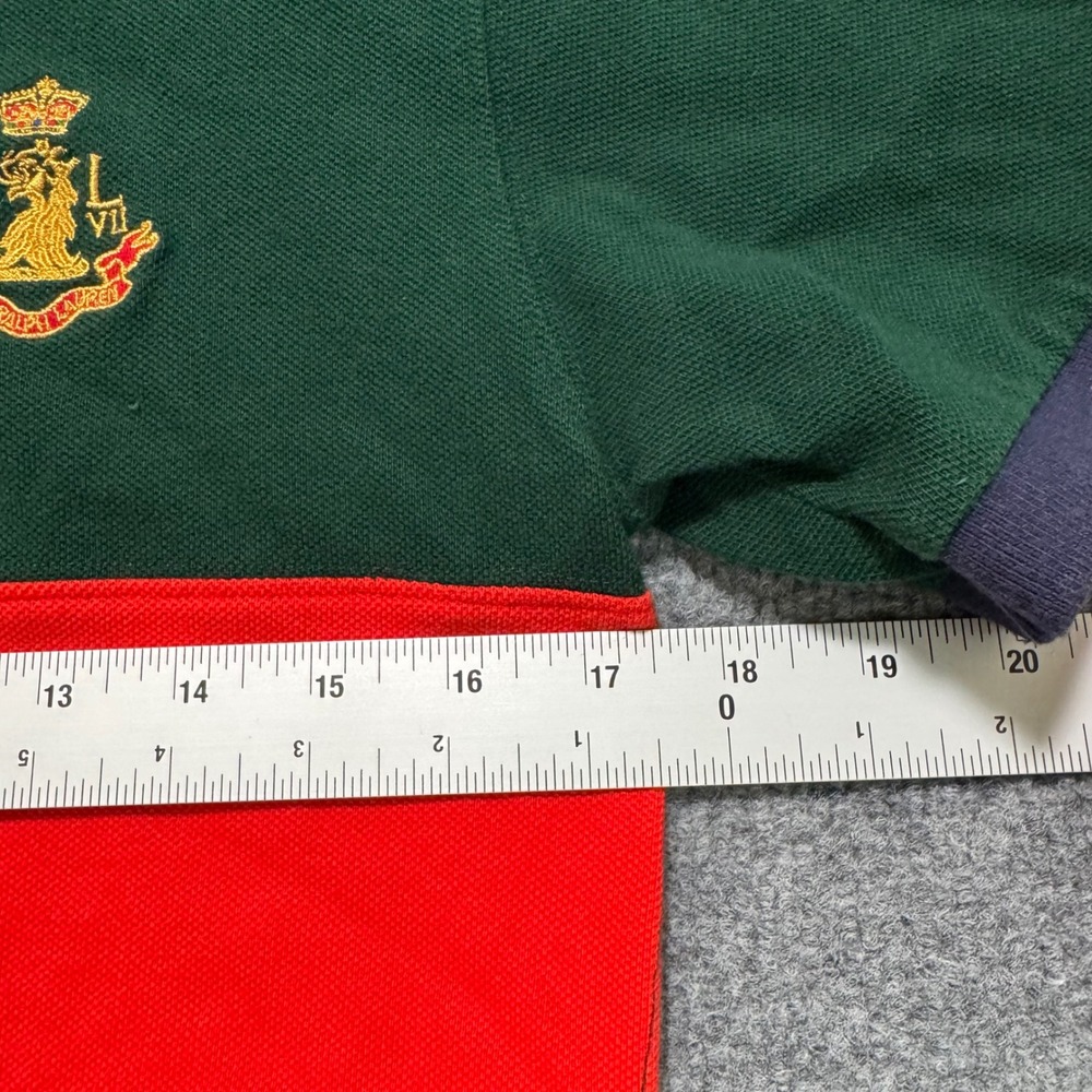 Polo Ralph Lauren Kids L (16/18) Green Red Crest Logo Short‎ Sleeve Polo Shirt - Picture 4 of 12
